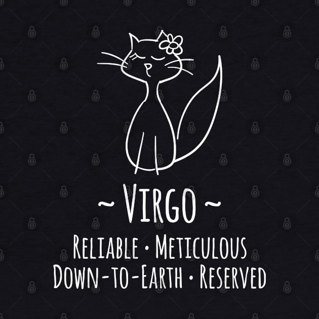 Virgo Zodiac Sign by HappyCatPrints